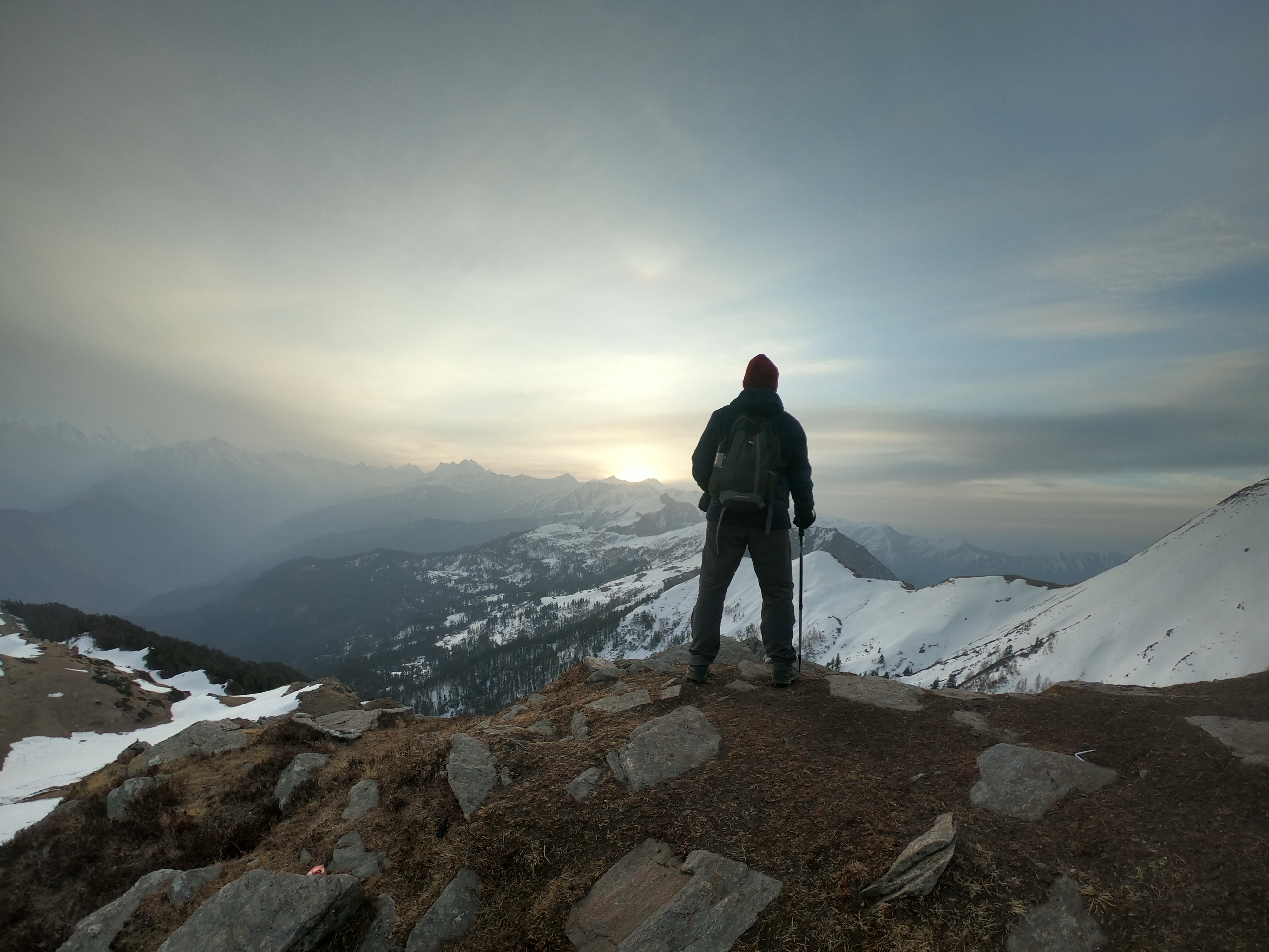 Solo pic at kedarkanth peak
