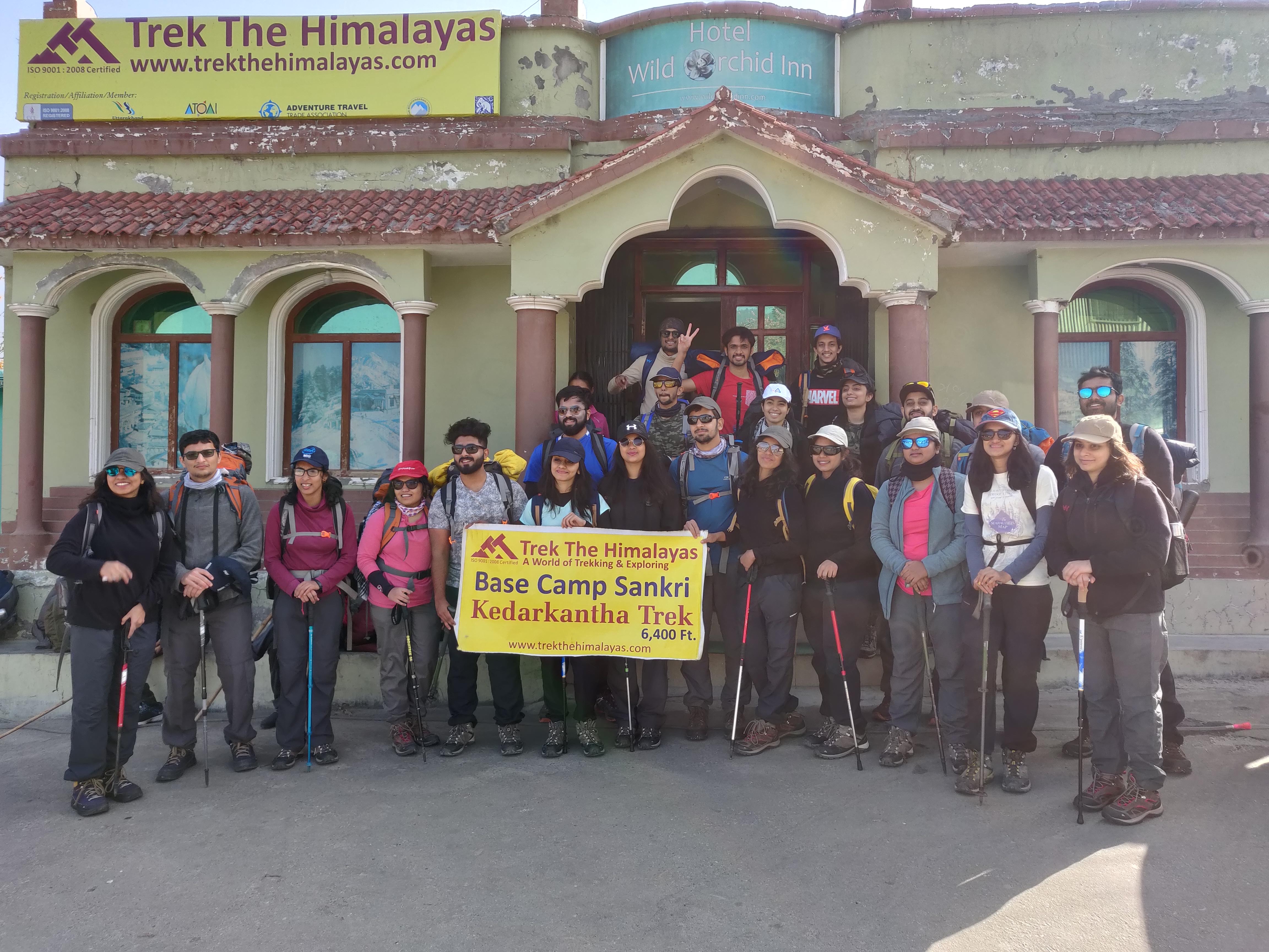 Group pic from Sankri base camp on our first day
